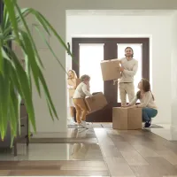 family moving into home